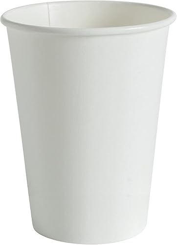 Miniatura 2 de MAYTREE Vasos de papel compostables y biodegradables de 12 onzas para agua caliente, soporte para té, para llevar y taza de café fría, paquete de 100