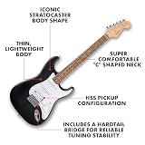 Fender Squier Debut Series HT HSS Stratocaster gitara elektryczna, gitara dla początkujących, 2 lata, czarna