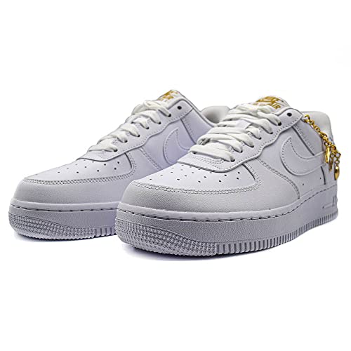 Nike Women's Air Force 1 Basketball Shoes, White/White-Metallic Gold, 6.5 #TOP28
