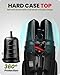 OutdoorMaster Golf Travel Bags for Airlines with Wheels and Hard Case Top, Protect Golf Clubs, Lightweight and Easy to Maneuver, Upgrade Version, Rock Black