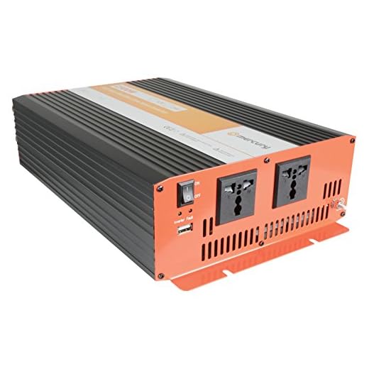 kvicksilver inverterare 12Vdc 2500W Svart/Orange