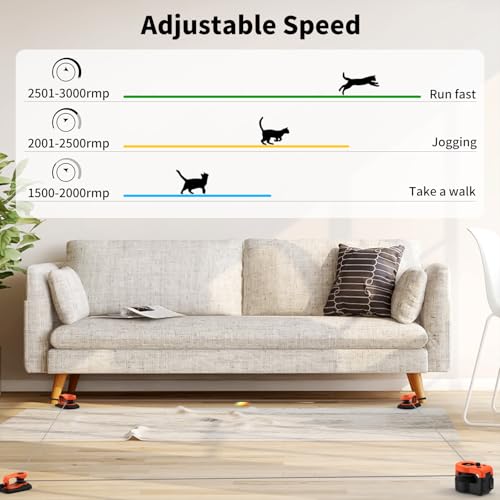 AsFrost Interactive Cat Toy for Indoor Cats Chase/Run/Hunt/Exercise-Orange - Image 2