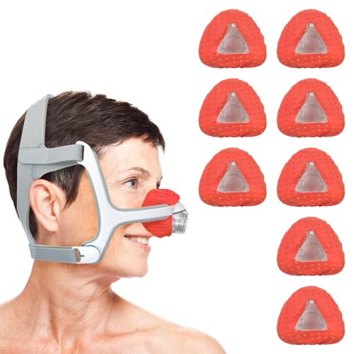 NATAKU 8 Pack Nasal CPAP' Mask Liners One Size Compatible with All Size N20 Nasal Mask Cushions. Reducing Facial Redness and Pressure Marks for Enhanced Comfort (Orange)