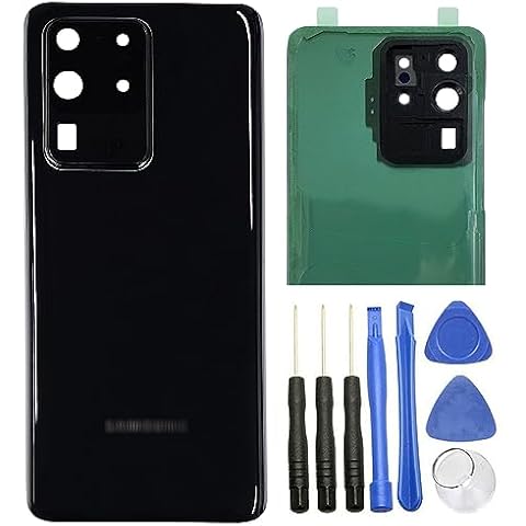 ubrokeifixit Galaxy S20 Ultra Rear Back Glass Cover Replacement for Samsung Galaxy S20 Ultra 6.9" LTE G988B/DS,S20 Ultra 5G SM-G988(NOT for S20+ 6.7",NOT for S20 6.2") (Black/Camera Lens) Cover