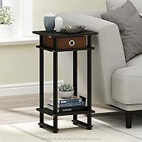 Furinno 17017 Turn-N-Tube End Table, 1-Pack, Espresso — image 2
