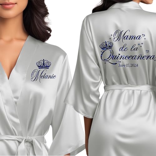Mis Quince Anos Robes, Pretty Quinceanera Robes, Mama de la Quince, Quinceanera Gifts
