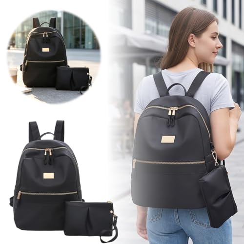 Backpack for Women, Polyester Fiber Widening Shoulder Straps Lightweight Travel Backpack with Small Bag for Outdoor Leisure - image 7