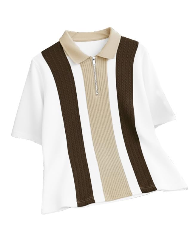 AUS K Men's Retro Cable‑Knit Quarter‑Zip Polo – Premium Textured Half‑Sleeve T‑Shirt Review & 81% Off Deal