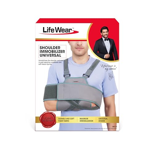 Image of Life Wear Shoulder Immobilizer Universal, Support for Post-operative Surgeries and Soft Tissue Injuries, Shoulder Brace for Fractures and Dislocations, For Men and Women, SPL Size