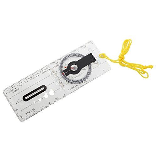 Pqahffowr Navegación Plegable Camping Baseplate Regla de mapa