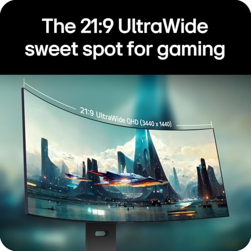 Image of LG 39GX900A 99.1cm (39 Inch) Ultragear OLED (3440x1440) Curved Gaming Monitor, 240Hz, 0.03ms(GtG), NVIDIA G-Sync, AMD FreeSync Premium Pro, HDMI X 2, DP, USB-C, Tilt /Height /Swivel Adjustable (Black)