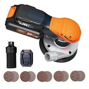 MAXXT 20V Random Orbital Sander, 7-Speed Cordless Sander, 5-Inch Backing Plate 4,000-10,000 rpm High-Performance Woodworking Dust Removal System