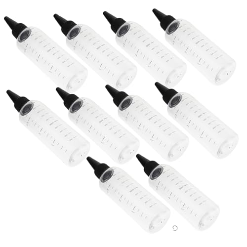 Didiseaon 10Piezas Botella De Plástico Transparente Tapa De Punta Paquete De Recargables Para Cosméticos y Aplicadores De Viaje