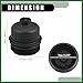 Motoforti Oil Engine Filter Housing Cap Cover No.4892850AA - Car Oil Filter Housing Cap - for Dodge Dart 2012-2016 4 Cyl 1.4L Plastic Black - 1 Pc Long-lasting