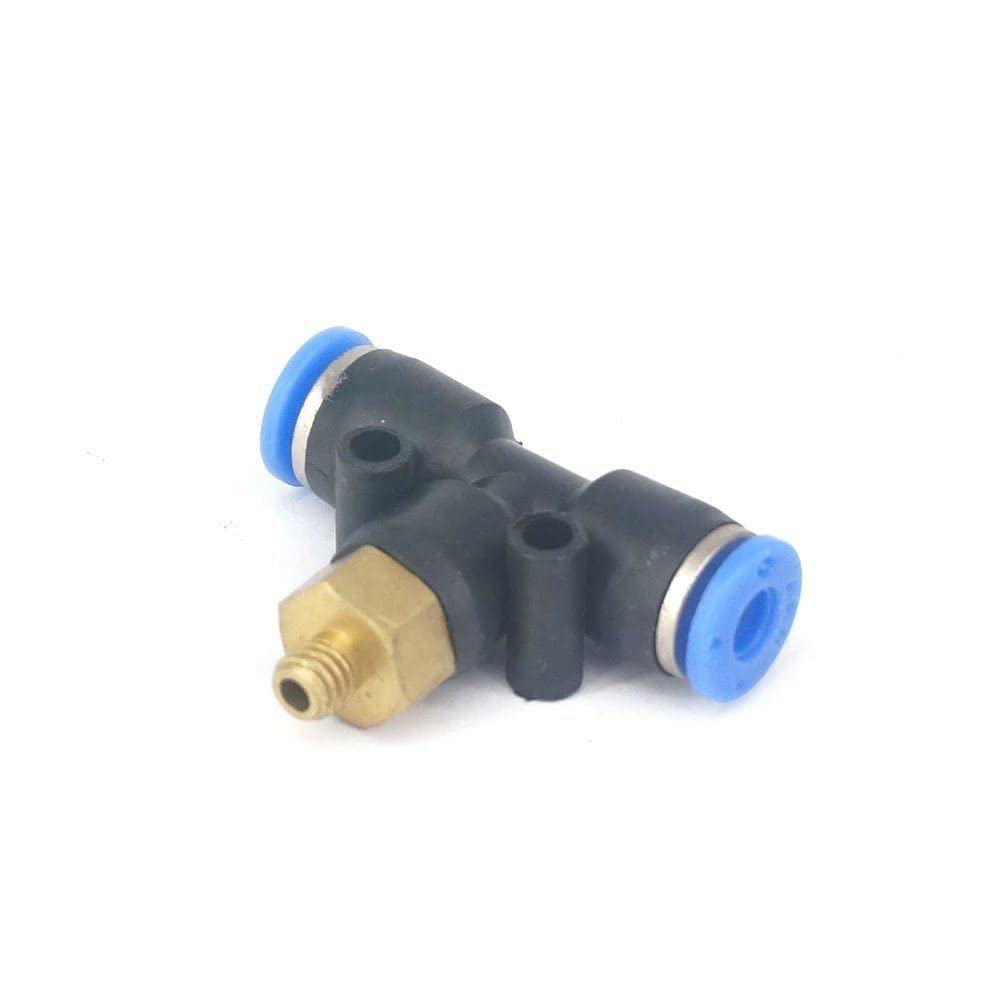 LOT 5 M5 Male to Fit Tube O/D 4mm Pneumatic Tee 3 Way Push In Connector Union Quick Release Air Fitting Plumbing