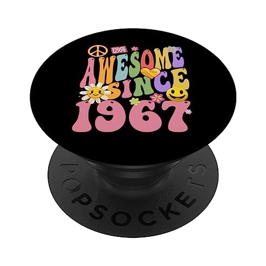 1967 Cumpleaños Retro Hippie Impresionante Desde 1967 PopSockets PopGrip Intercambiable
