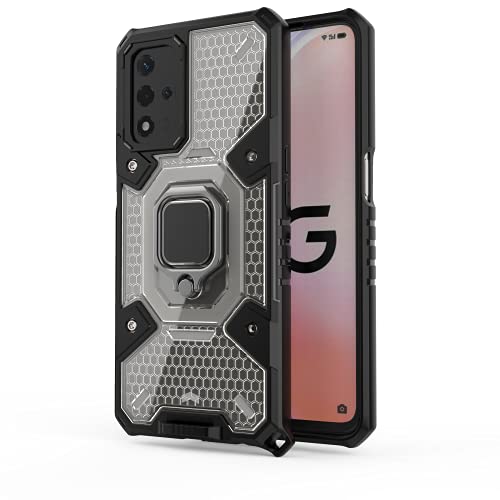 Image of zivite Thermoplastic Polyurethane Tough Armor Bumper Back Case Cover For Oppo A93 5G / A93S 5G|Ring Holder & Kickstand In-Built|360 Degree Protection Back Case Cover For Oppo A93 5G / A93S 5G (Black)