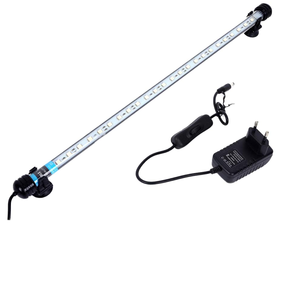 MLJ Acuario LED Iluminación, Iluminación LED para Acuarios Plantados Lámpara LED para Peceras Resistente al Agua Luz para (Deutschland Lagerhaus) (48cm, RGB)