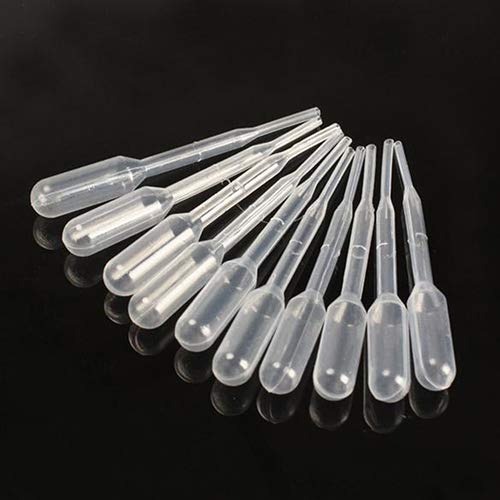 100 Pipettes En Plastique 1ml Graduées - Compte-Gouttes Transfert Liquide - Pour Huiles Essentielles, Parfums