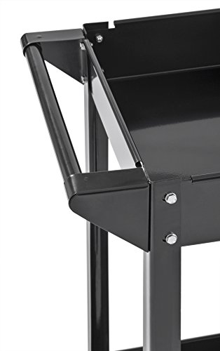 Muscle Rack SC3016 Industrial Black Commercial Service Cart, Steel, 220Lbs Capacity, 33