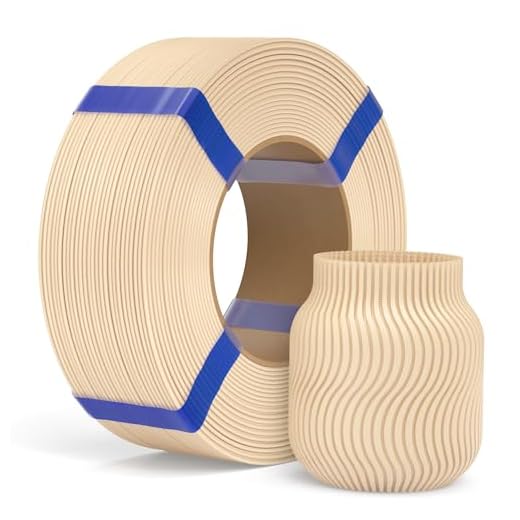 ELEGOO Filamento PLA Basic Di Ricarica 1,75 mm Beige 1 kg, PLA Refill Per Stampante 3D Senza Bobina, Precisione +/- 0,02 mm, Compatibile Con Bobina Riutilizzabile