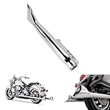 Generic WIN-ALL Motorcycle Exhaust Pipe Universal Fish Tail For Bobbers Racing Bike Chopper Cafe Racer Vintage Silencer. ﻿ (Right), Chrome