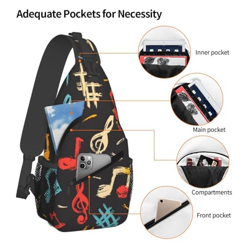 Mochila bandolera colorida para viaje unisex miniatura 4
