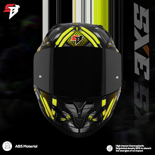Image of Steelbird SBH-61 SXE X2 Pinlock ISI and Dot Certified Full Face Helmet for Men and with Inner Silver Sunshield