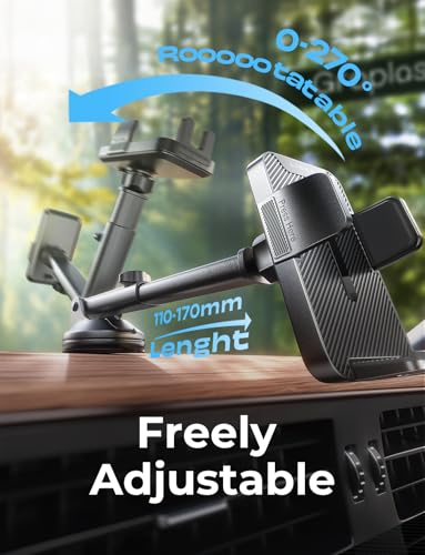 LISEN 3-in-1 Car Phone Mount w/ Extendable Arm (Dashboard, Windshield or Air Vent) - image 6