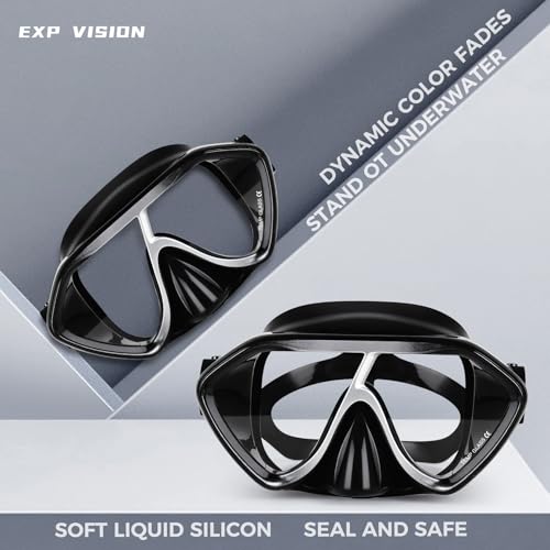 Máscara de buceo para adultos - Máscara de snorkel con lente anti-vaho premium cómoda y a prueba de fugas con cubierta para la nariz para buceo, snorkel y aventuras acuáticas miniatura 3