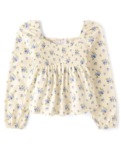 Image of The Children's Place Girls' Long Sleeve Smocked Peplum Top