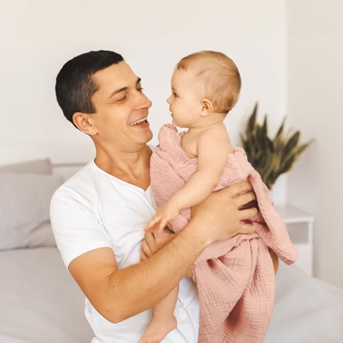 Image of lulumoon Muslin Swaddle Blankets for Baby: 100% Cotton Receiving Blankets