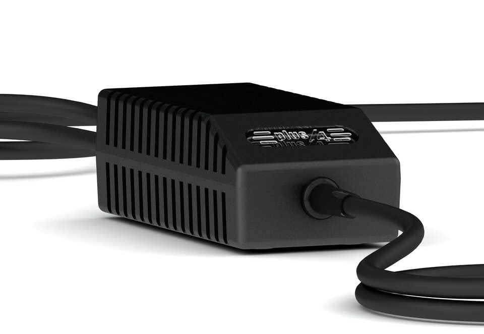 Commodore Plus/4 PSU Modern Schwarz EU - Ersatz-Netzteil für Commodore Plus/4, EU-Stecker