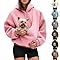 Générique Sweat a Capuche Femme Hiver avec Poche Kangourou Et Poche De Transport pour Animal Sweat Femme Veste Polaire avec Capuche Pull Kangourou Chien (XL)