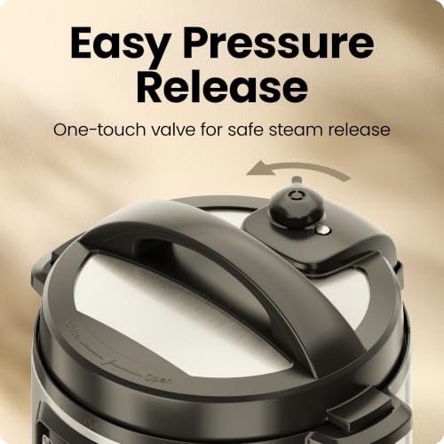 Chefman 13-in-1 Electric Pressure Cooker, 6-Quart Multicooker with Touchscreen Controls, Slow Cooker, Steamer, Sauté, Soup, Chili, Delay Start & Keep Warm, Stainless Steel - image 6