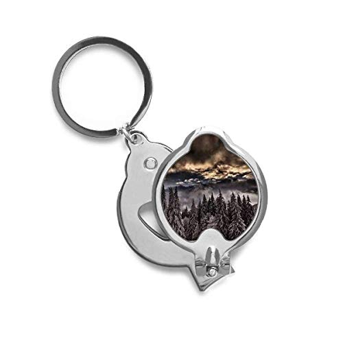 Coupe-ongles de précision motif ciel sombre et pin blanc pour manucure
