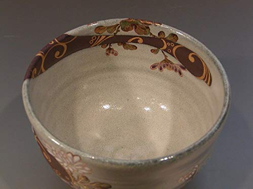 Amazon | 茶道具 抹茶茶碗 光琳水 菊絵、京焼 中村秋峰作 | 茶道具