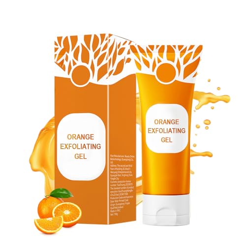 Orange Exfoliating Gel for Face and Body, 2026 Upgraded Orange En...