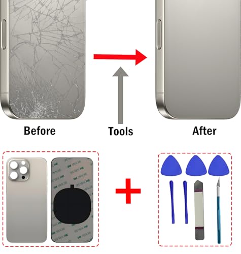 Coque arrière de rechange avec colle préinstallée iPhone 16 Pro - 2