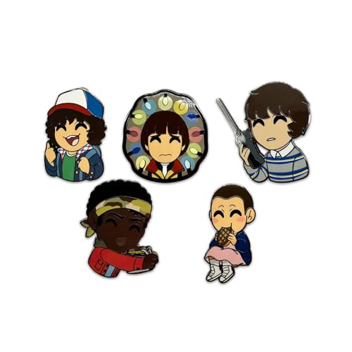 Image of Youtooz Stranger Things 5 Pin Set, Official Licensed Collectors Pin Box by Youtooz Stranger Things Collection
