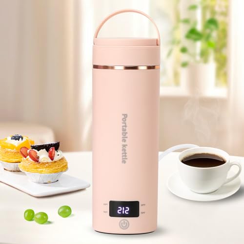 Travel Electric Kettle Portable Mini Kettle,Small Hot Water Boiler with 4 Temperature Settings,304...