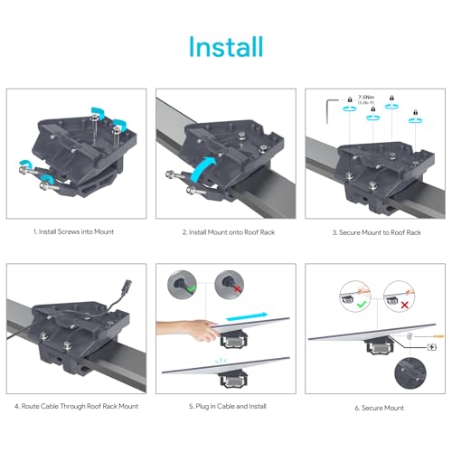 XLTTYWL® Roof Mount for Starlink Gen 3/4/4X/V3/Enterprise, 0.59-1.75" - image 5