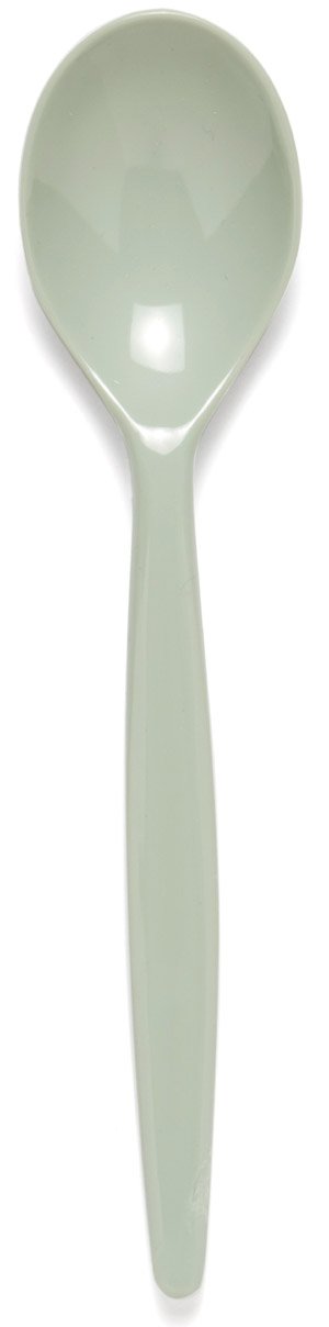 Harfield Grey Green Dessert Spoon (20cm) - Pack of 10 HQ Polycarbonate Plastic