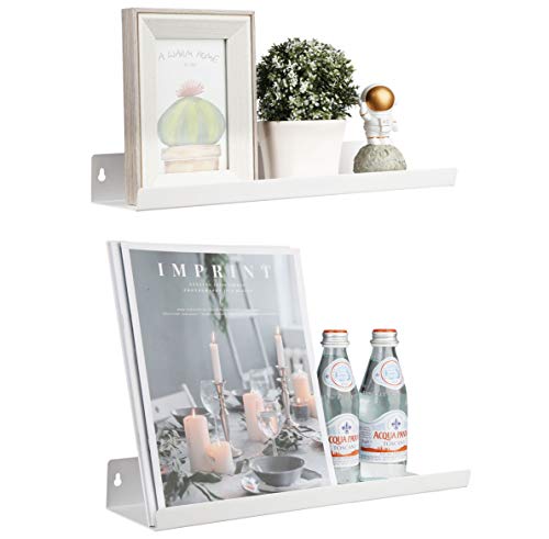 Vencipo Estantería de Pared de Metal para Organizador Especiero Cocina, Estanterias para Libros Infantil, Estante Flotante Decoracion para Decoracion Habitacion, Estanteria Baño.(2 Piezas)