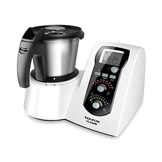 Taurus Mycook - Robot de Cocina, app mycook con miles de recetas gratuitas, Multifunción, 1600W, 2L, Inducción hasta 120º, incluye recetario, balanza integrada, Vaporera, Sofrie, Amasa