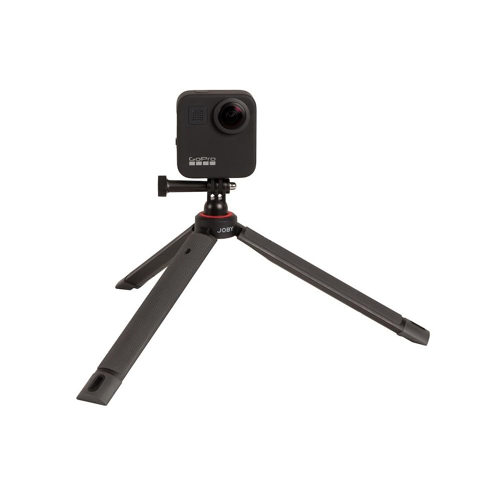 JOBY RangePod Treppiede Da Viaggio In Alluminio Per Fotocamera E Smartphone – Testa A Sfera, Staffa Inclusa, Rosso - 2