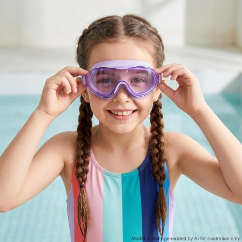 Image of Swim Goggles for Kids 6-12, Wide View Anti-Fog UV Protection No Leaking,Boys Girls Youth Swimming Goggles