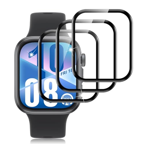 【3枚セット】For HUAWEI WATCH FIT 4 フィルム ファーウェイ スマートウォッチ FIT4 保護フィルム 【larfbulroc】PMMA+PC製素材・3D・高透過率・耐衝撃・防塵・飛散防止・指紋防止・画面鮮やか高精細・貼り付け簡単