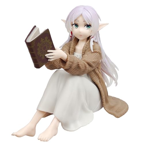 KierscEU Frierren Skulptur Frierren Statue Anime Skulptur 10cm Statue Sitzende Pose PVC-Anime Modelle Charakter Modell Sammlerstücke Desktop Dekoration Fans