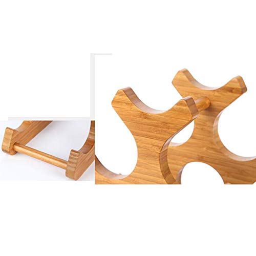 Soporte de madera para 6 botellas para mesa miniatura 7